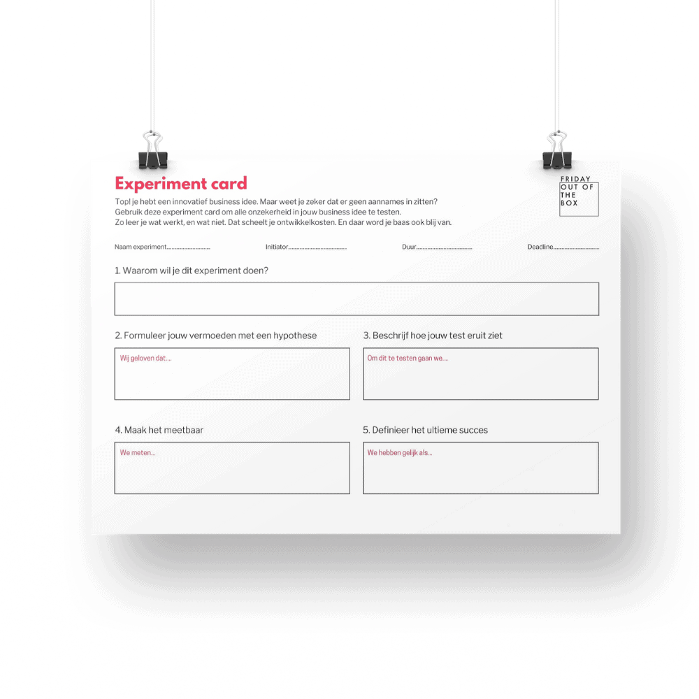 Download Experiment Card | Friday out of the Box